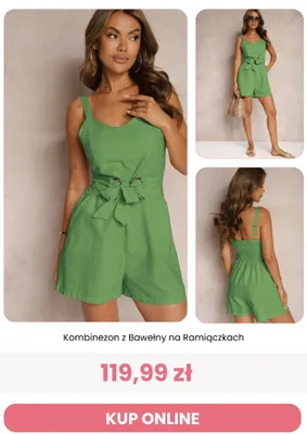 Kombinezon z bawełny na ramiączkach Renee promocja w Renee
