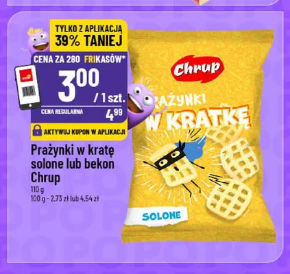 Prażynki w kratkę bekon Chrup promocja w POLOmarket