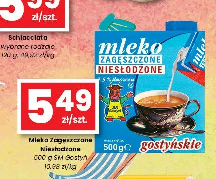 Mleko zagęszczone niesłodzone Gostyńskie promocja w emma MARKET