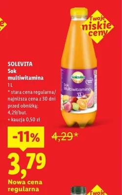 Sok multiwitamina Solevita promocja w Lidl