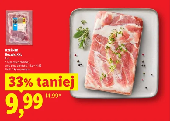 Boczek XXL Rzeźnik promocja w Lidl