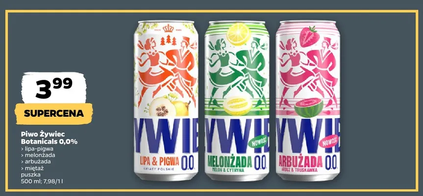 Piwo bezalkoholowe Żywiec Botanicals miętaż promocja w Netto