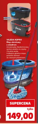 Mop obrotowy z wiadrem Vileda H2Pro promocja w Kaufland