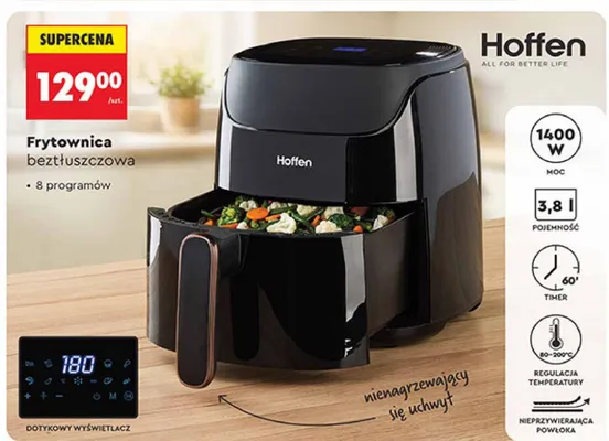 Frytownica beztłuszczowa 4 l JOCCA promocja w Biedronka