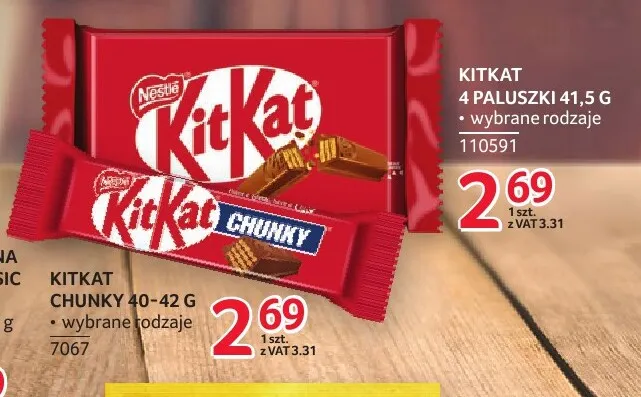 Baton KitKat Chunky promocja w Selgros