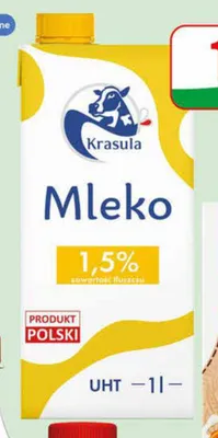 Mleko UHT 1,5% Krasula promocja w Dino