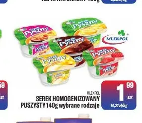 Serek homogenizowany puszysty truskawkowy Mlekpol promocja w Tomi Markt