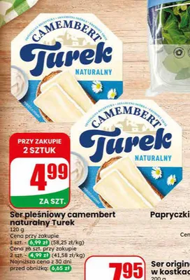 Ser pleśniowy camembert naturalny Turek promocja w Dino