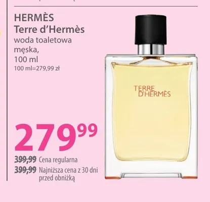Woda toaletowa męska Terre d'Hermès Hermès promocja w Hebe
