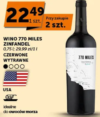 Wino 770 Miles Zinfandel promocja w ABC