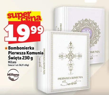 Bombonierka Pierwsza Komunia Święta Millano promocja w TOPAZ