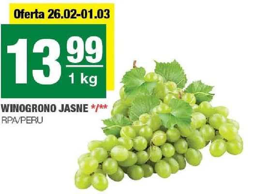 Winogrono jasne promocja w SPAR