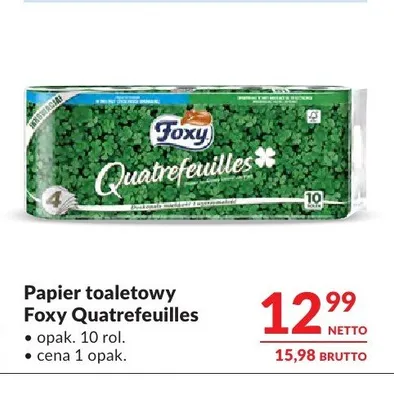 Papier toaletowy Foxy Quatrefeuilles promocja w Makro