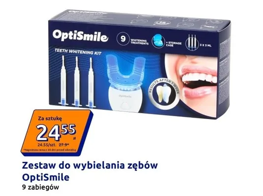 Zestaw do wybielania zębów OptiSmile 9 zabiegów promocja w Action