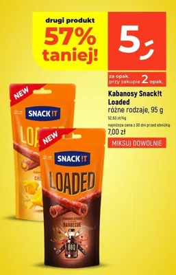 Kabanosy Snack!t Loaded promocja w Dealz