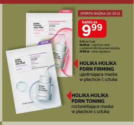 Rozświetlająca maska w płachcie Holika Holika PDRN Toning promocja w Ziko Dermo