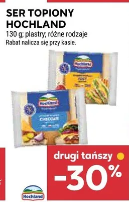 Ser topiony hochland drugi tańszy -30% promocja w Stokrotka