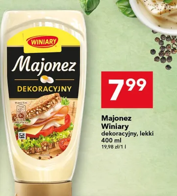 Majonez dekoracyjny, lekki promocja w LEWIATAN