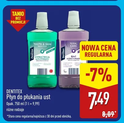 Płyn do płukania ust Dentitex promocja w Aldi