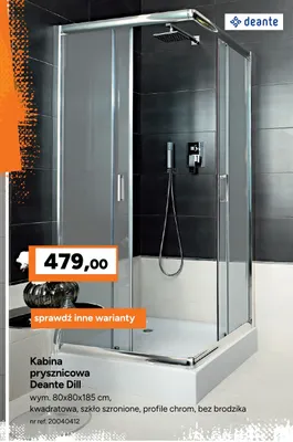Kabina prysznicowa Deante Dill promocja w Bricoman