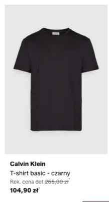 T-shirt basic Calvin Klein czarny promocja w Lounge by Zalando