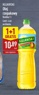 Olej rzepakowy 1+1 GRATIS promocja w Aldi