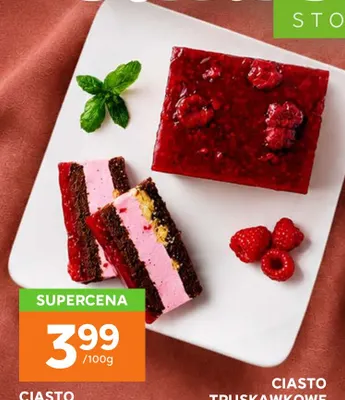Ciasto malinowe Bizon promocja w Stokrotka