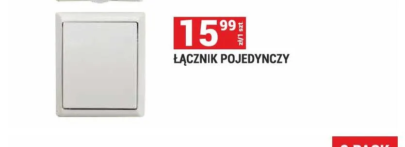 Łącznik pojedynczy biały Seria Fala promocja w Merkury Market