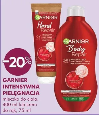 Mleczko lub krem do rąk GARNIER INTENSYWNA PIELĘGNACJA mleczko do ciała, krem do rąk promocja w Makro