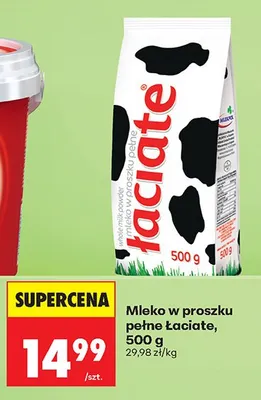 Mleko w proszku pełne Łaciate promocja w Biedronka