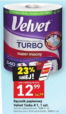 Ręcznik papierowy Velvet Turbo A'1 promocja w Twój Market