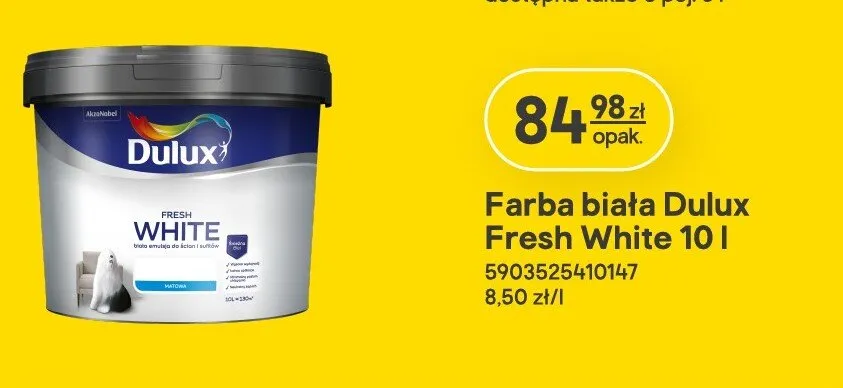 Farba biała Fresh White promocja w Castorama