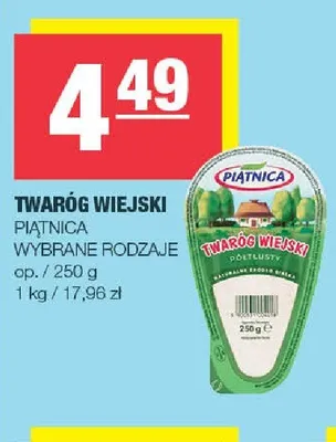 Twaróg wiejski półtłusty Piątnica promocja w SPAR