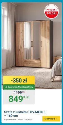 Szafa z lustrem Stiv-Meble 160 cm promocja w ERLI