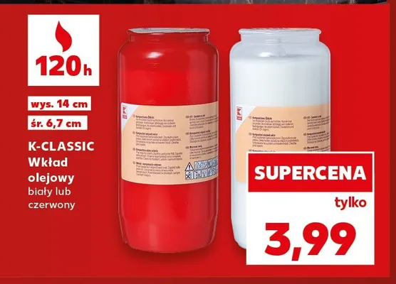Wkład olejowy biały K-Classic promocja w Kaufland
