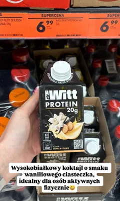 Napój proteinowy Dr Witt Vanilla Cookie promocja w Biedronka