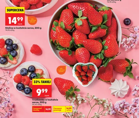 Malina w kształcie serca promocja w Biedronka