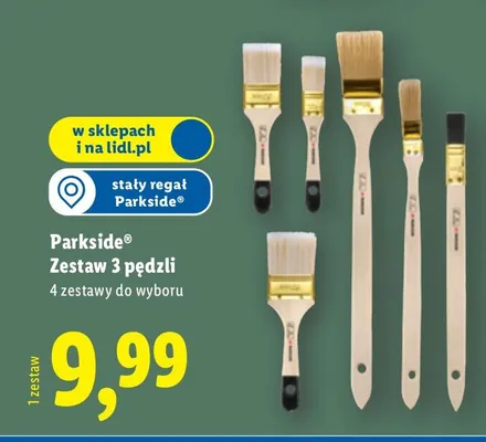 Zestaw 3 pędzli promocja w Lidl