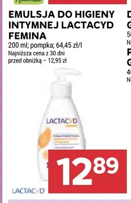 Emulsja do higieny intymnej Lactacyd Femina promocja w Stokrotka