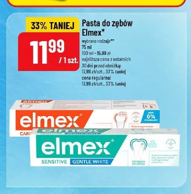Pasta do zębów Elmex Sensitive Gentle White promocja w POLOmarket