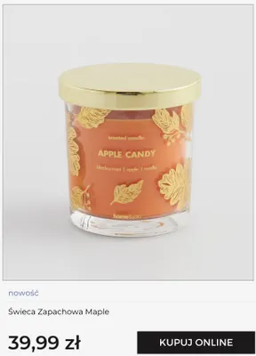 Świeca zapachowa Maple home & you promocja w home&you