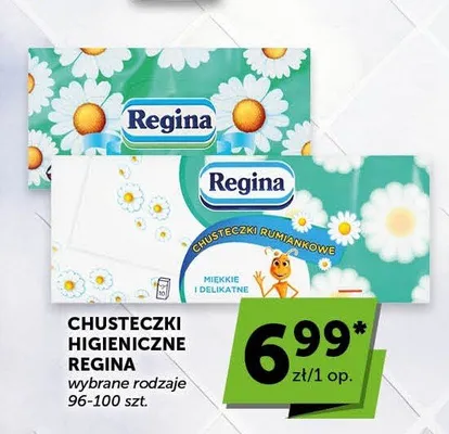Chusteczki higieniczne Regina promocja w Euro Sklep
