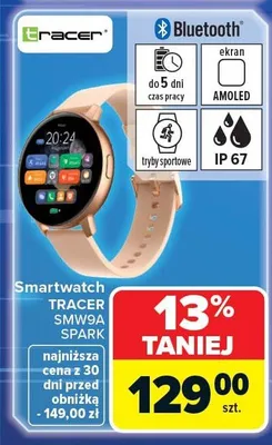 Smartwatch TRACER SMW9A SPARK promocja w Carrefour
