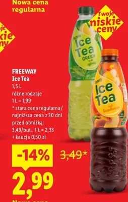 Napój Freeway Ice Tea Green Tea promocja w Lidl