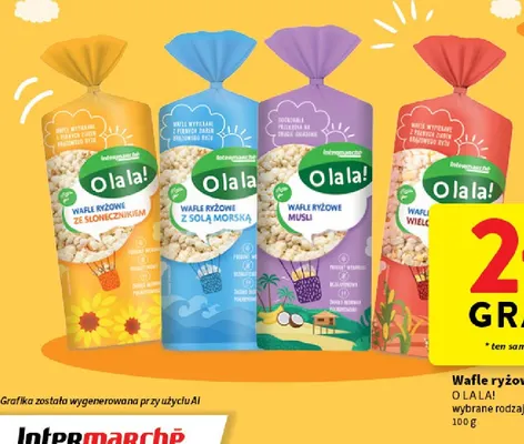 Wafle ryżowe musli O la la! promocja w Intermarche