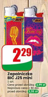 Zapalniczka BIC J25 mini promocja w Dino