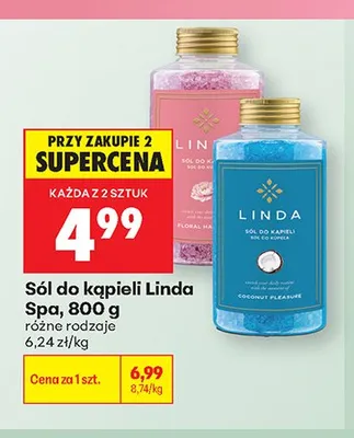 Sól do kąpieli Linda Spa promocja w Biedronka