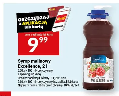 Syrop malinowy Excellence promocja w Twój Market