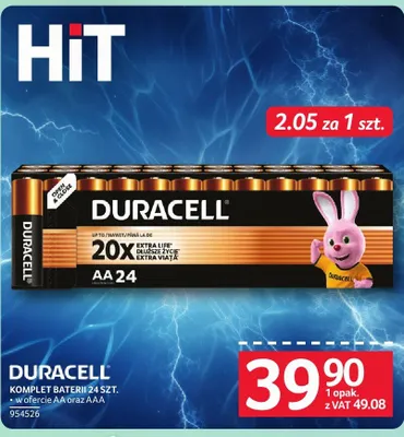 Baterie Duracell AA komplet 24szt. promocja w Selgros