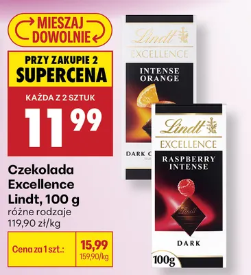 Czekolada Lindt Excellence Intense Orange promocja w Biedronka